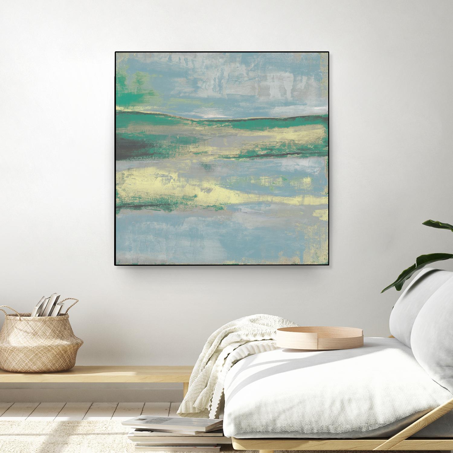 Cool Horizon II by Jennifer Goldberger on GIANT ART - green sea scene