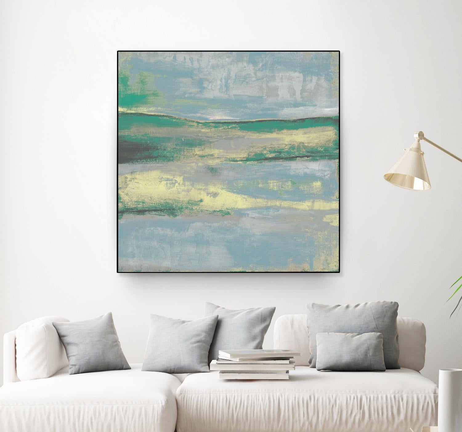 Cool Horizon II by Jennifer Goldberger on GIANT ART - green sea scene