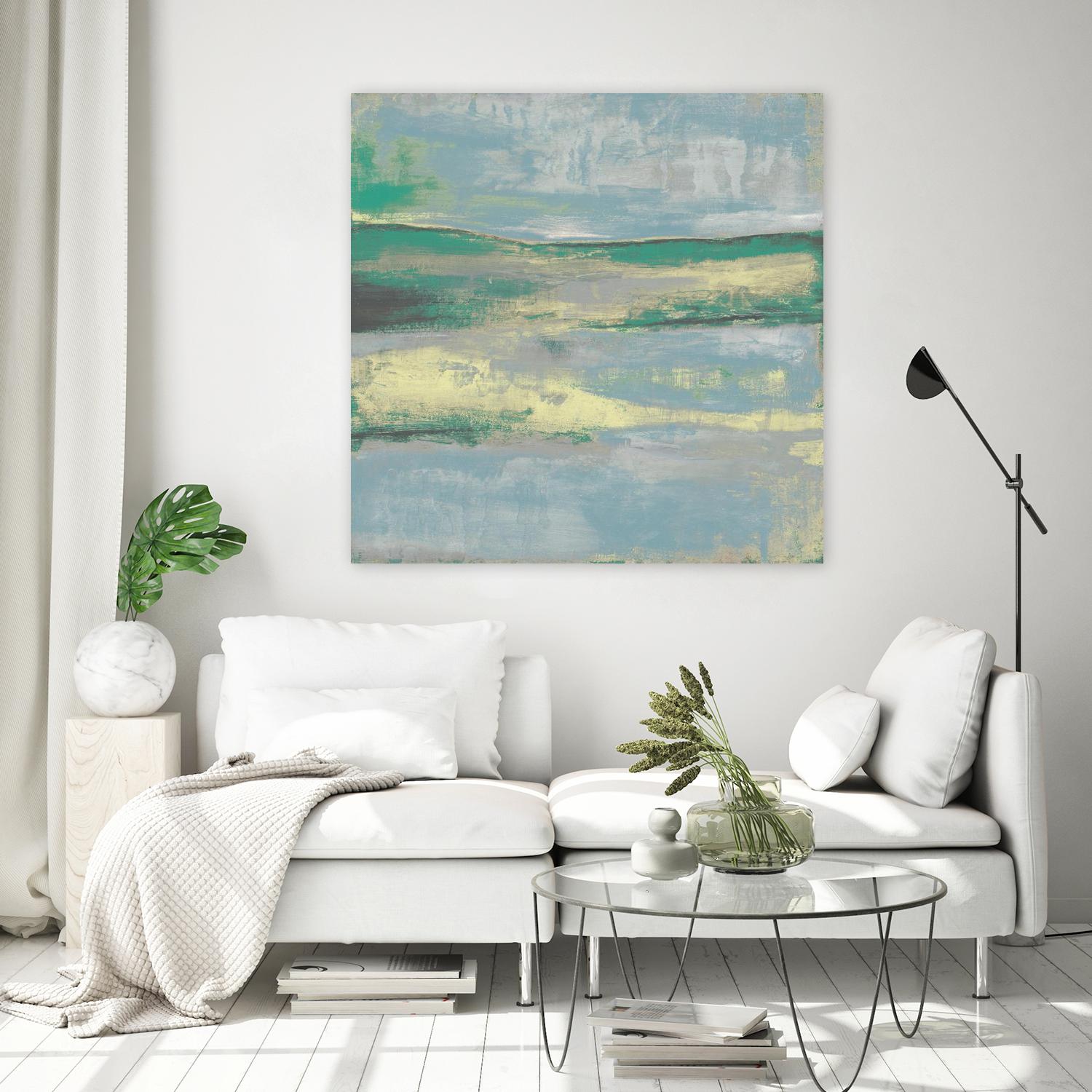 Cool Horizon II by Jennifer Goldberger on GIANT ART - green sea scene