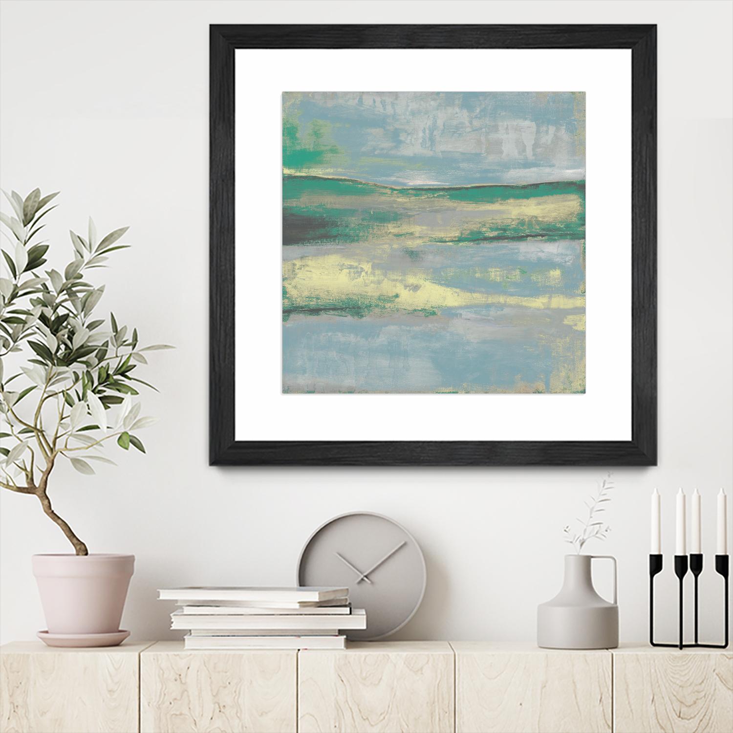 Cool Horizon II by Jennifer Goldberger on GIANT ART - green sea scene