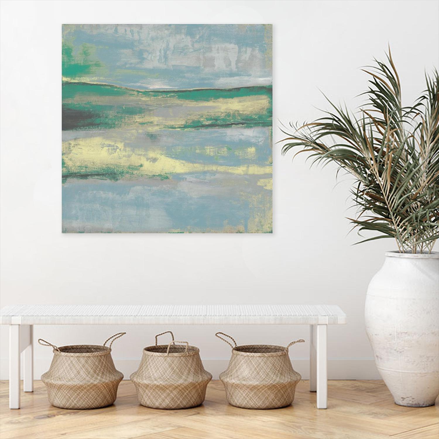 Cool Horizon II by Jennifer Goldberger on GIANT ART - green sea scene