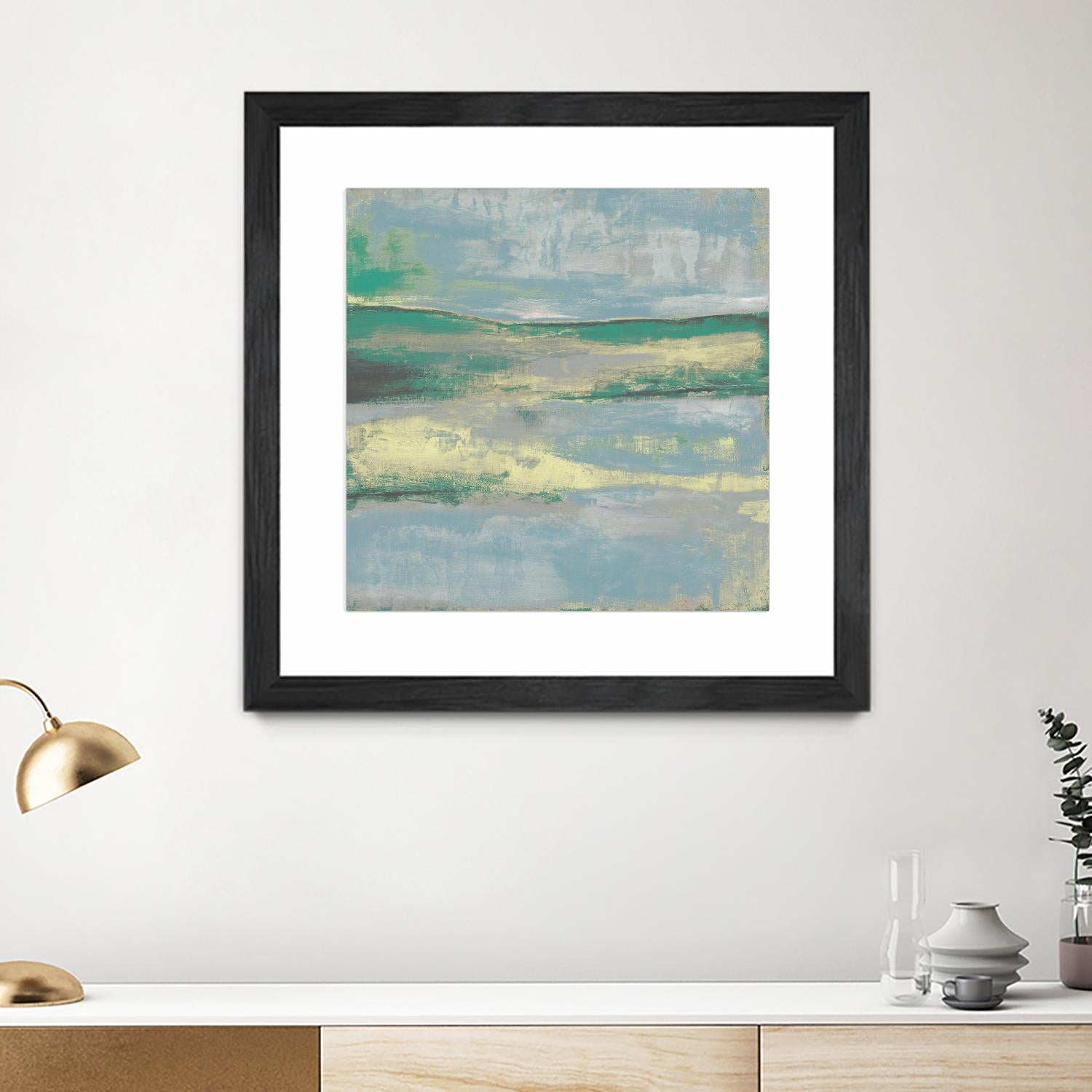 Cool Horizon II by Jennifer Goldberger on GIANT ART - green sea scene