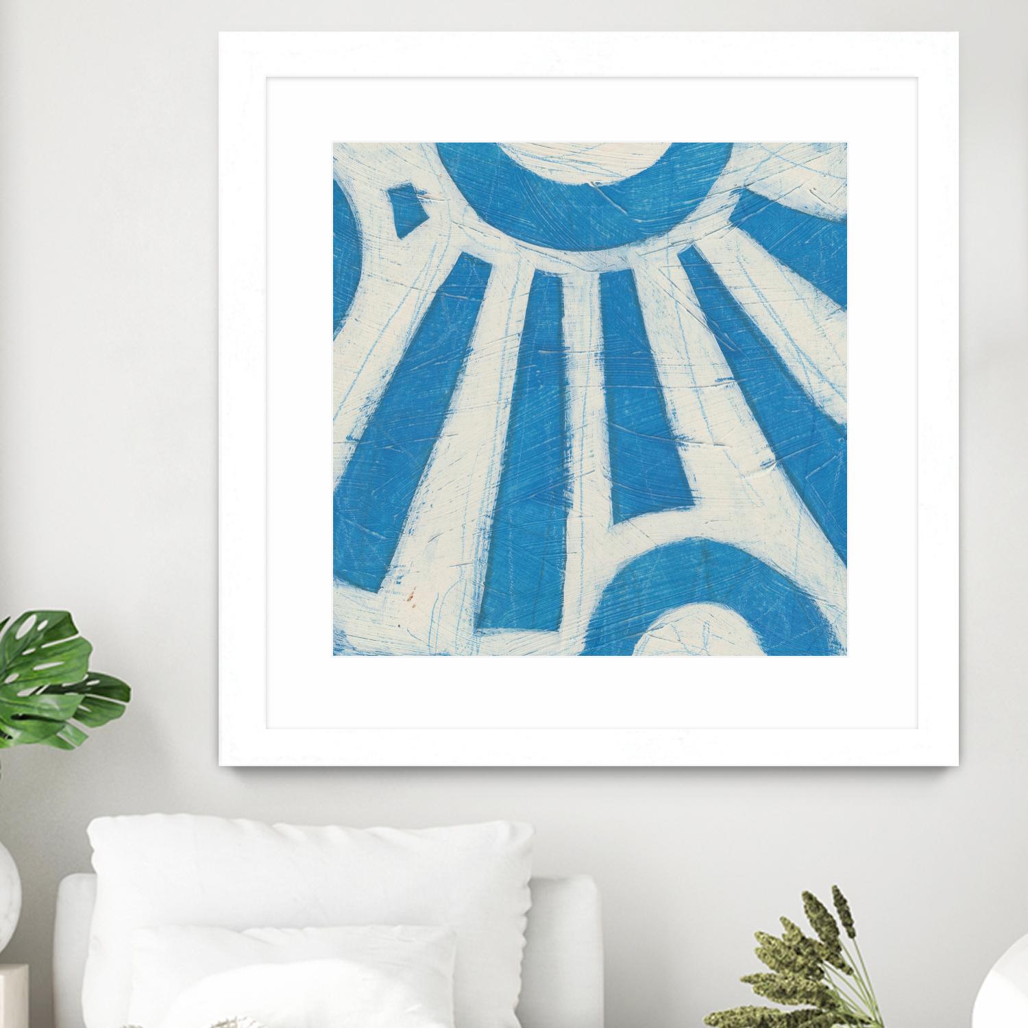 Spectrum Hieroglyph V by June Erica Vess on GIANT ART - blue abstract