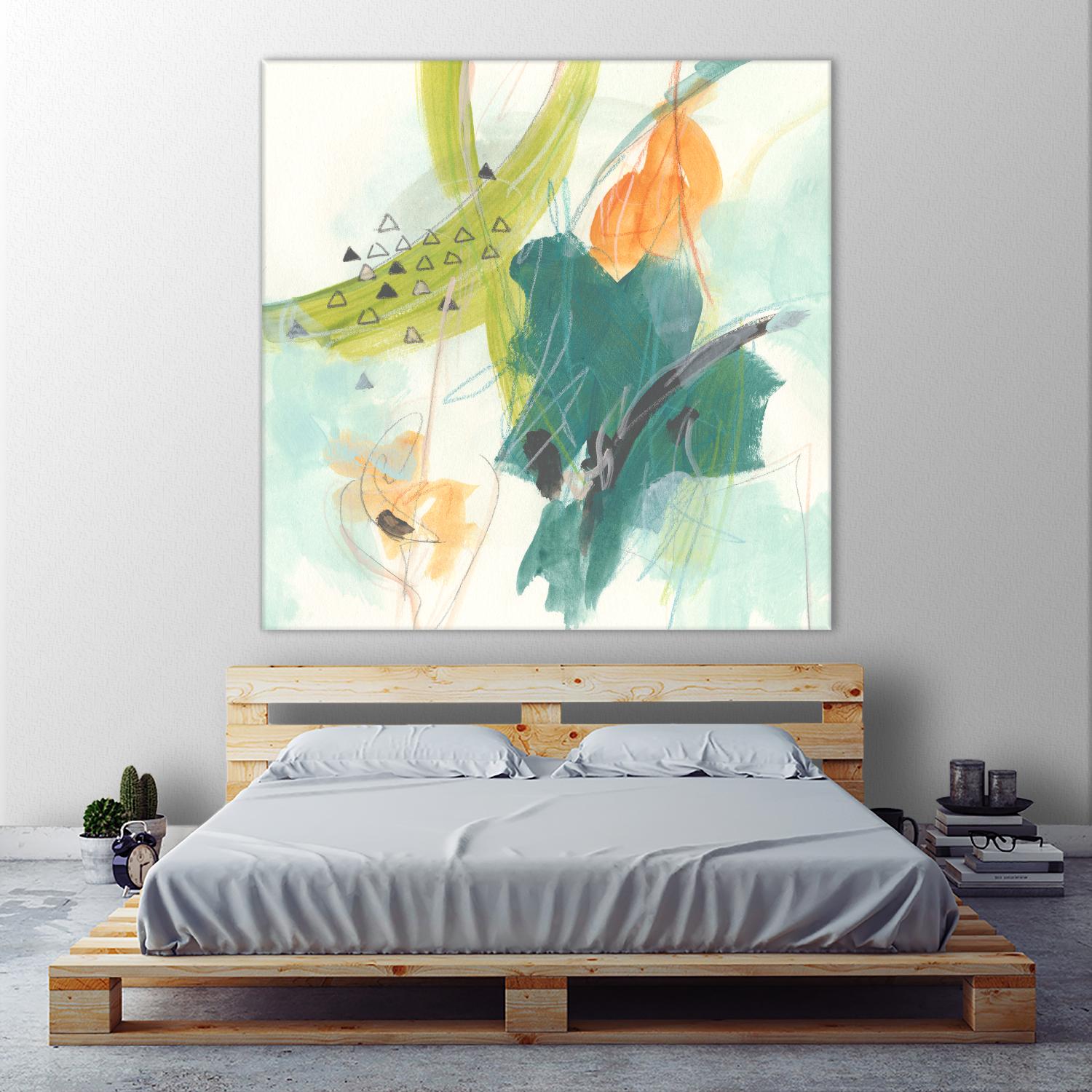 Skipping Stones I by June Erica Vess on GIANT ART - blue abstract