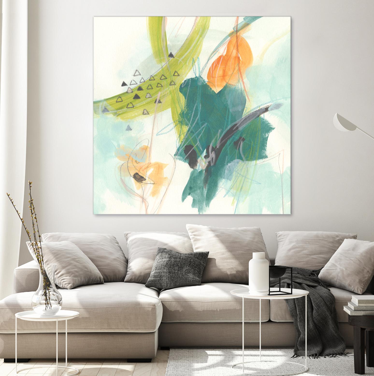 Skipping Stones I by June Erica Vess on GIANT ART - blue abstract