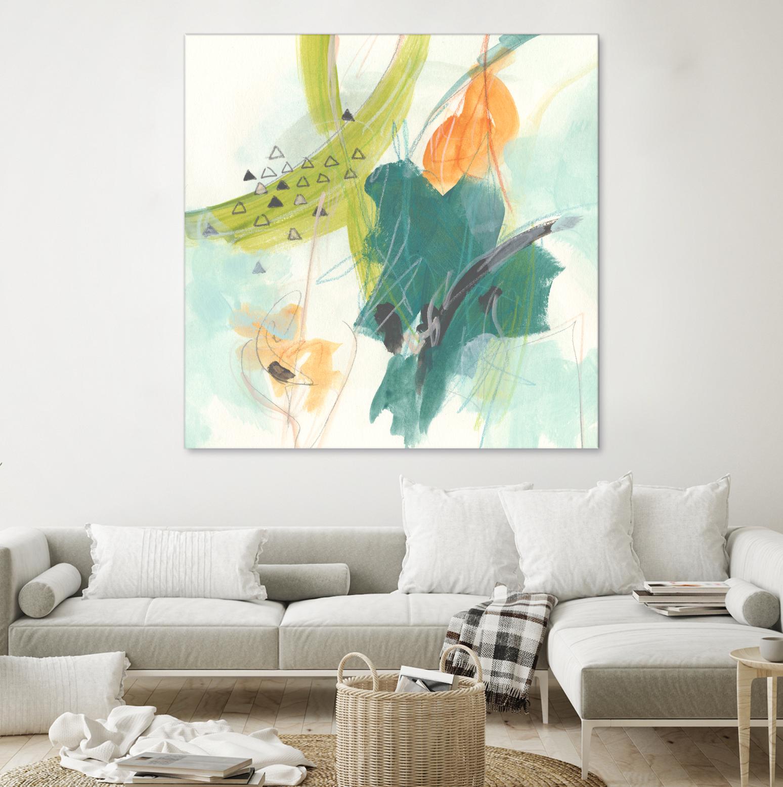 Skipping Stones I by June Erica Vess on GIANT ART - blue abstract