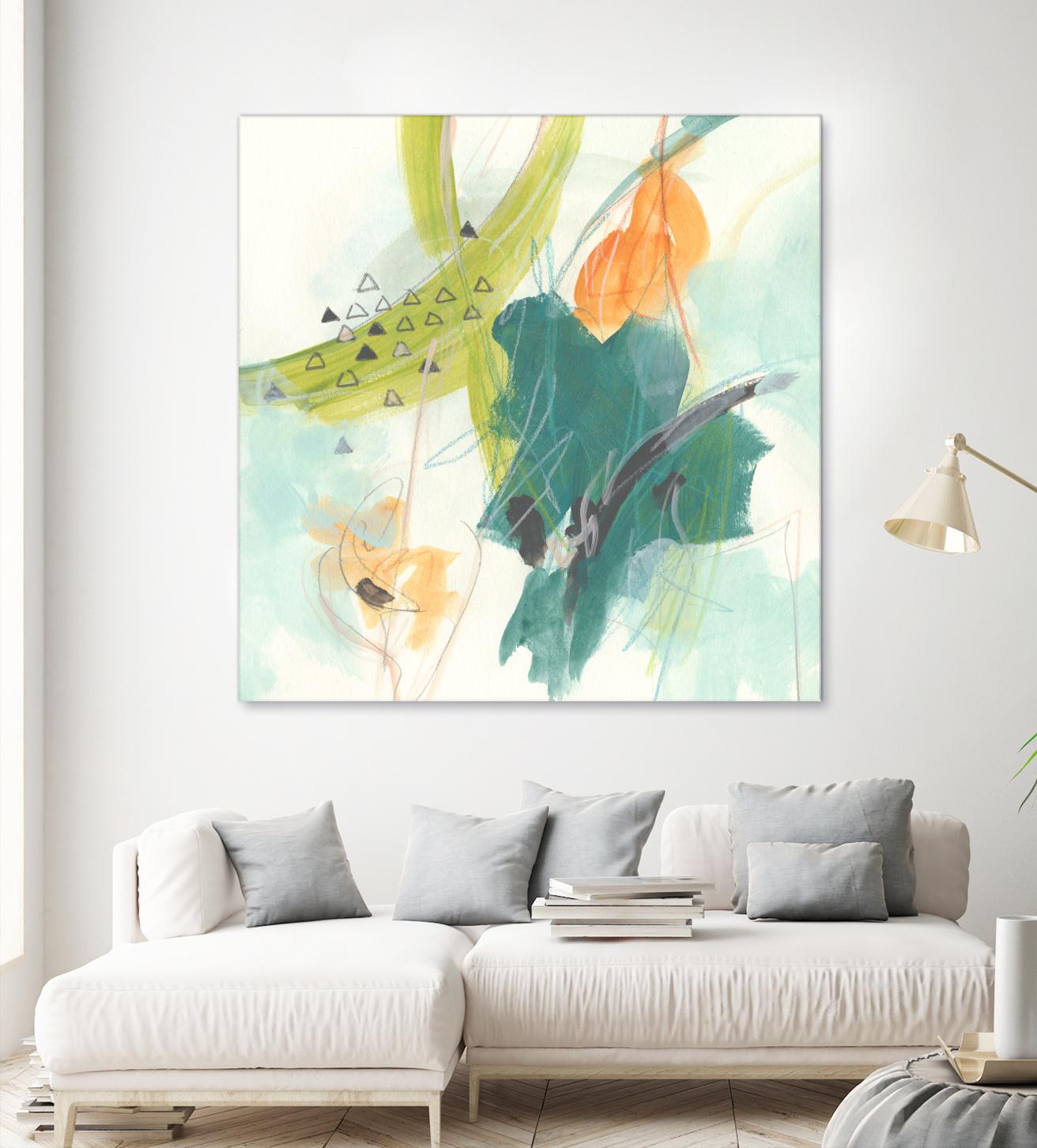 Skipping Stones I by June Erica Vess on GIANT ART - blue abstract