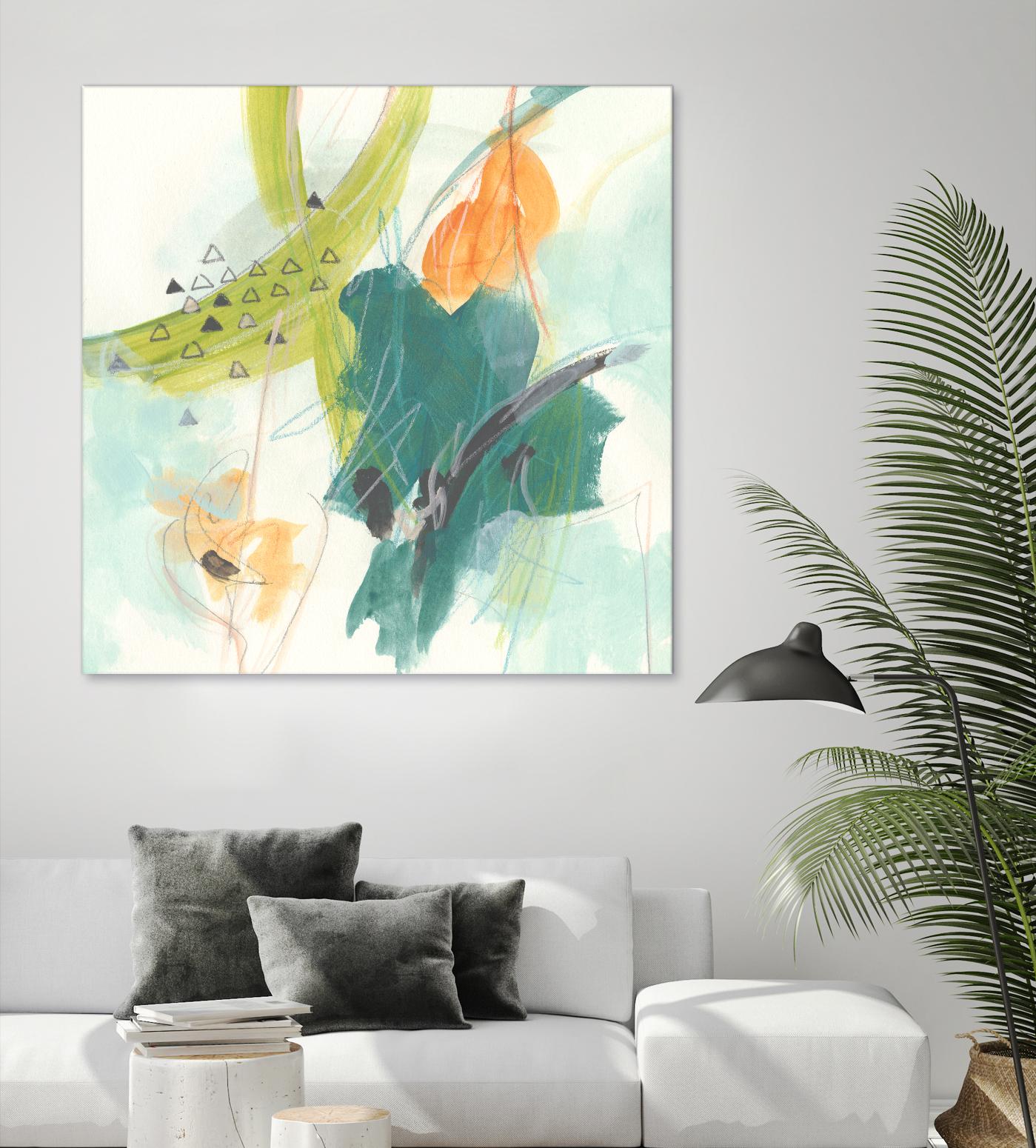 Skipping Stones I by June Erica Vess on GIANT ART - blue abstract