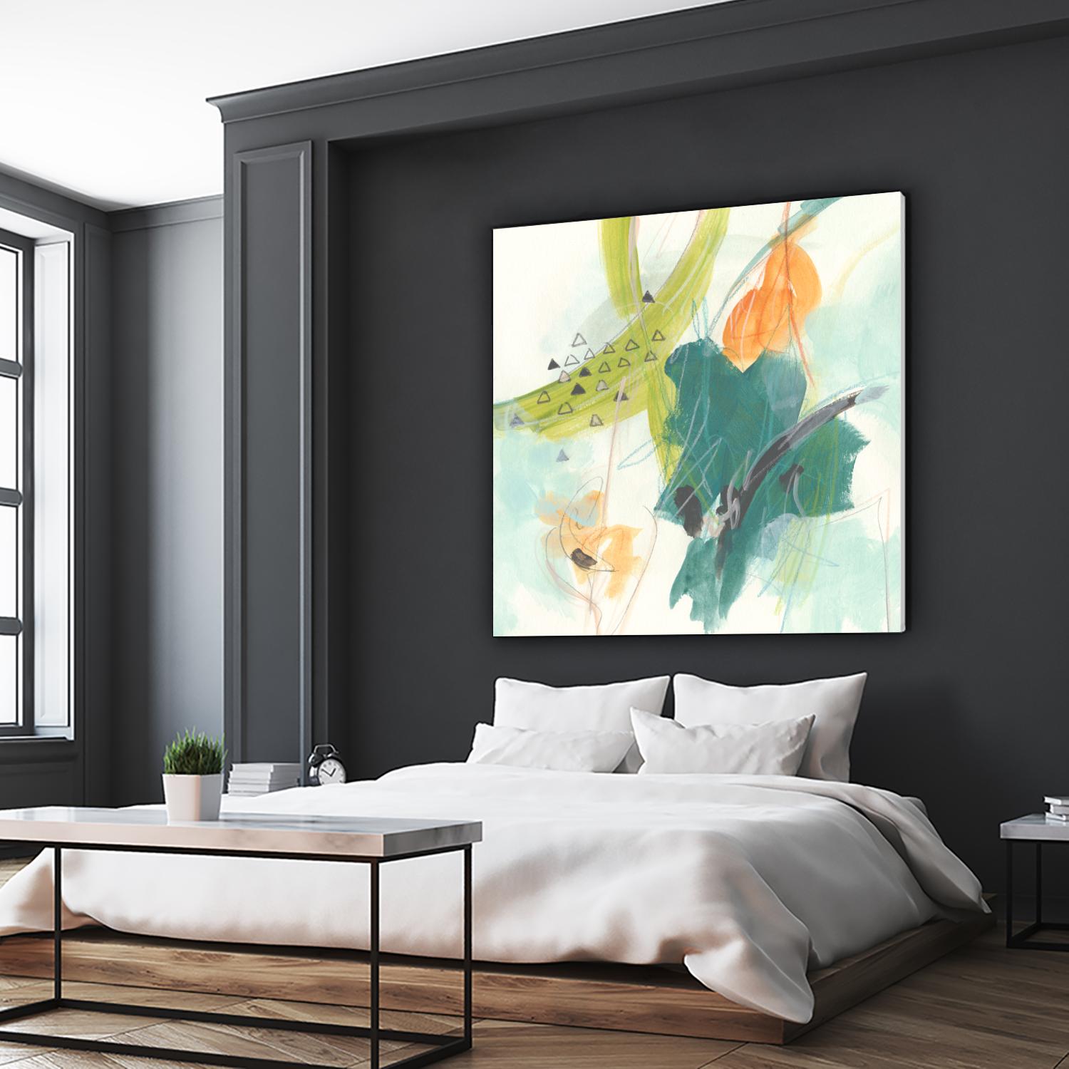 Skipping Stones I by June Erica Vess on GIANT ART - blue abstract