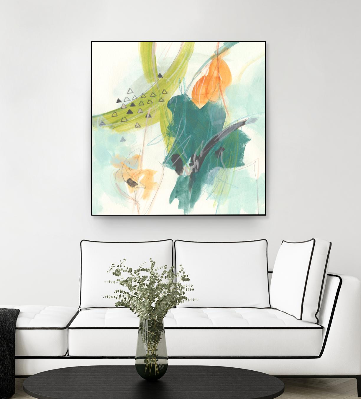 Skipping Stones I by June Erica Vess on GIANT ART - blue abstract