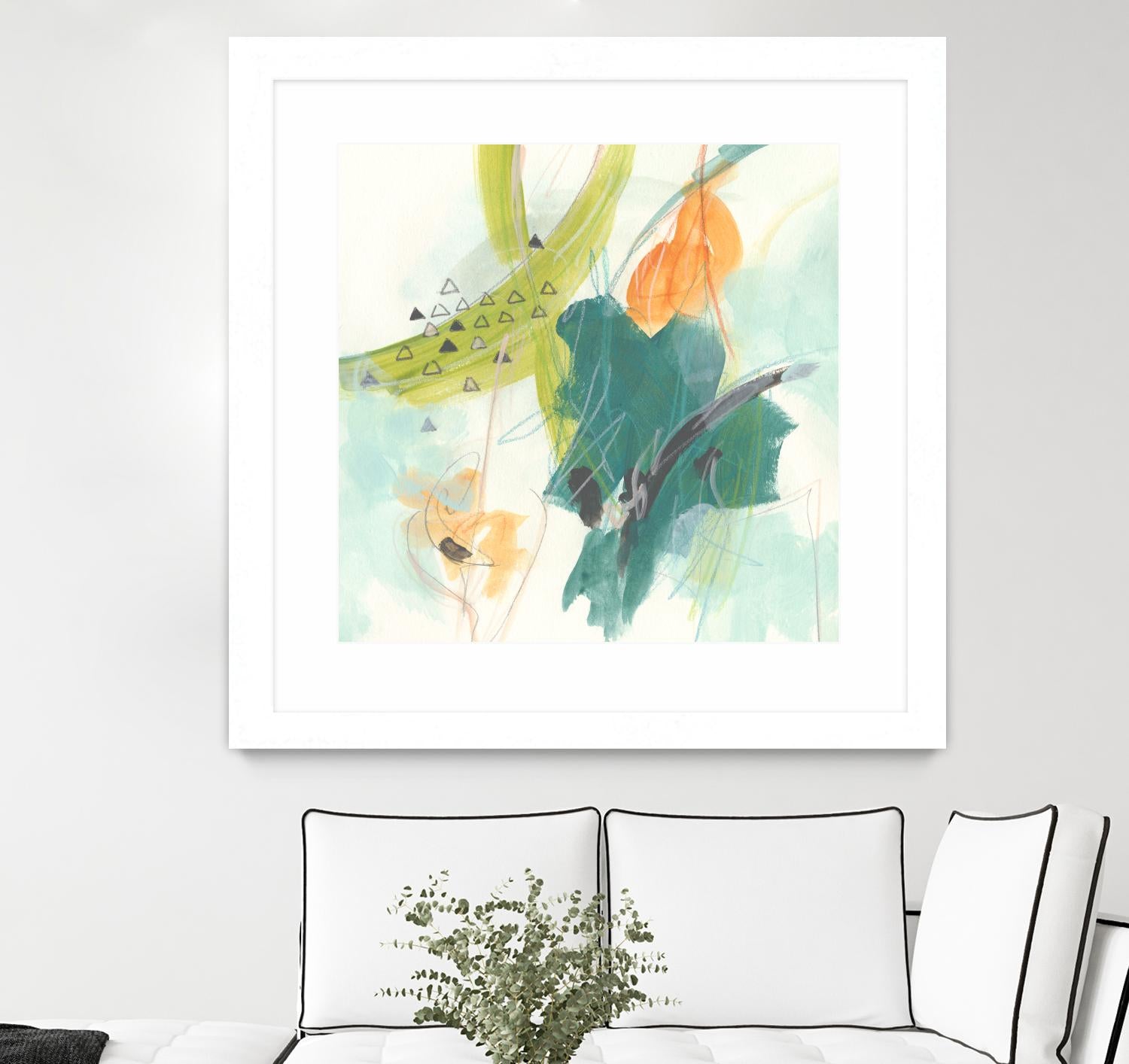 Skipping Stones I by June Erica Vess on GIANT ART - blue abstract