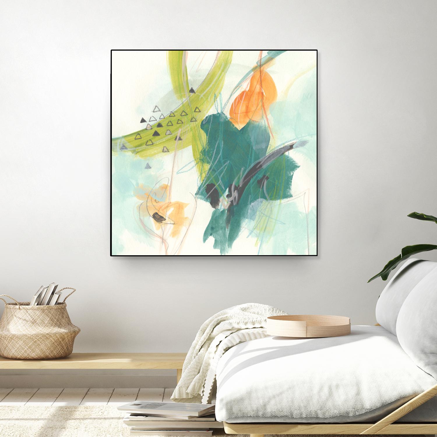 Skipping Stones I by June Erica Vess on GIANT ART - blue abstract