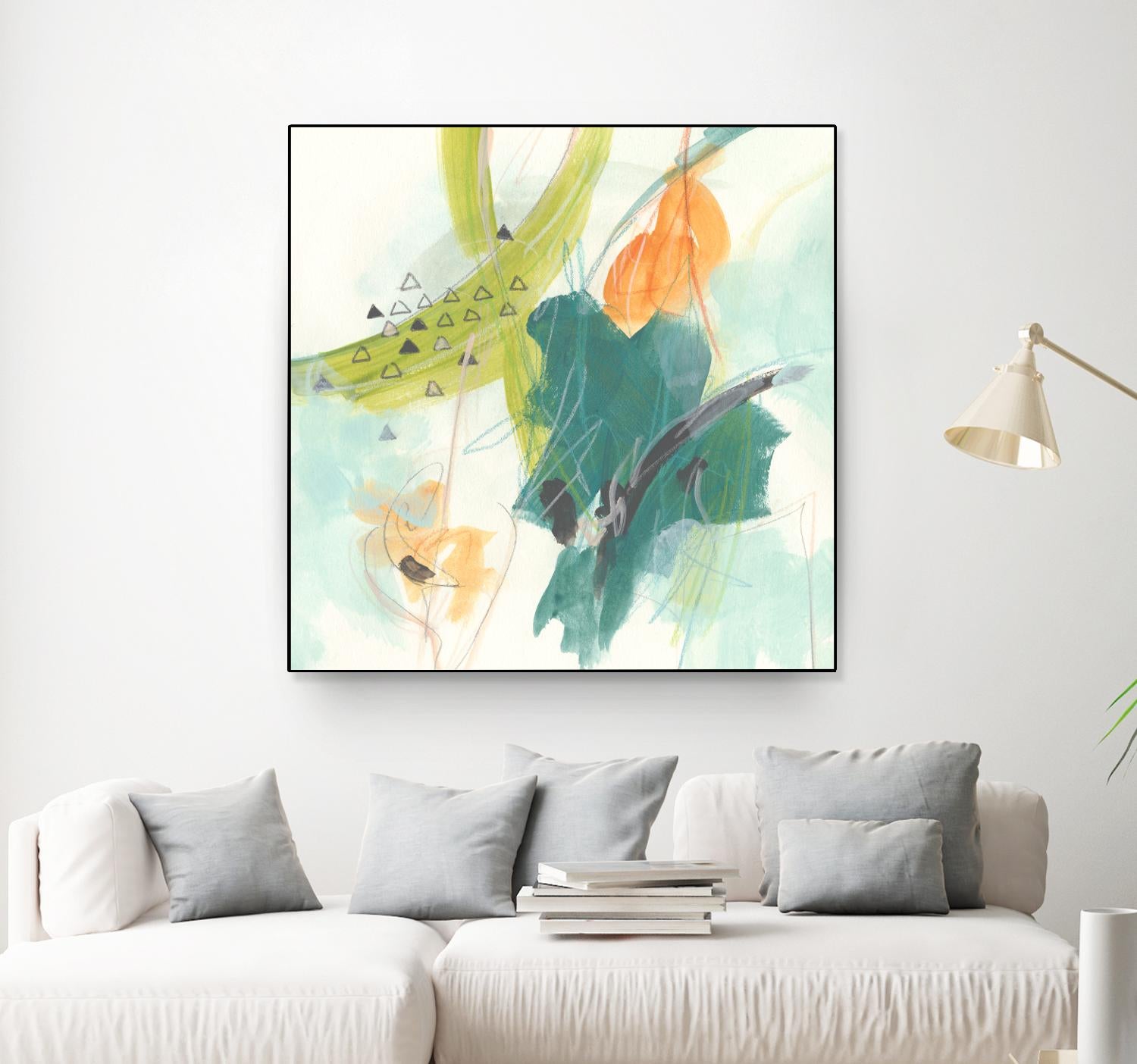 Skipping Stones I by June Erica Vess on GIANT ART - blue abstract