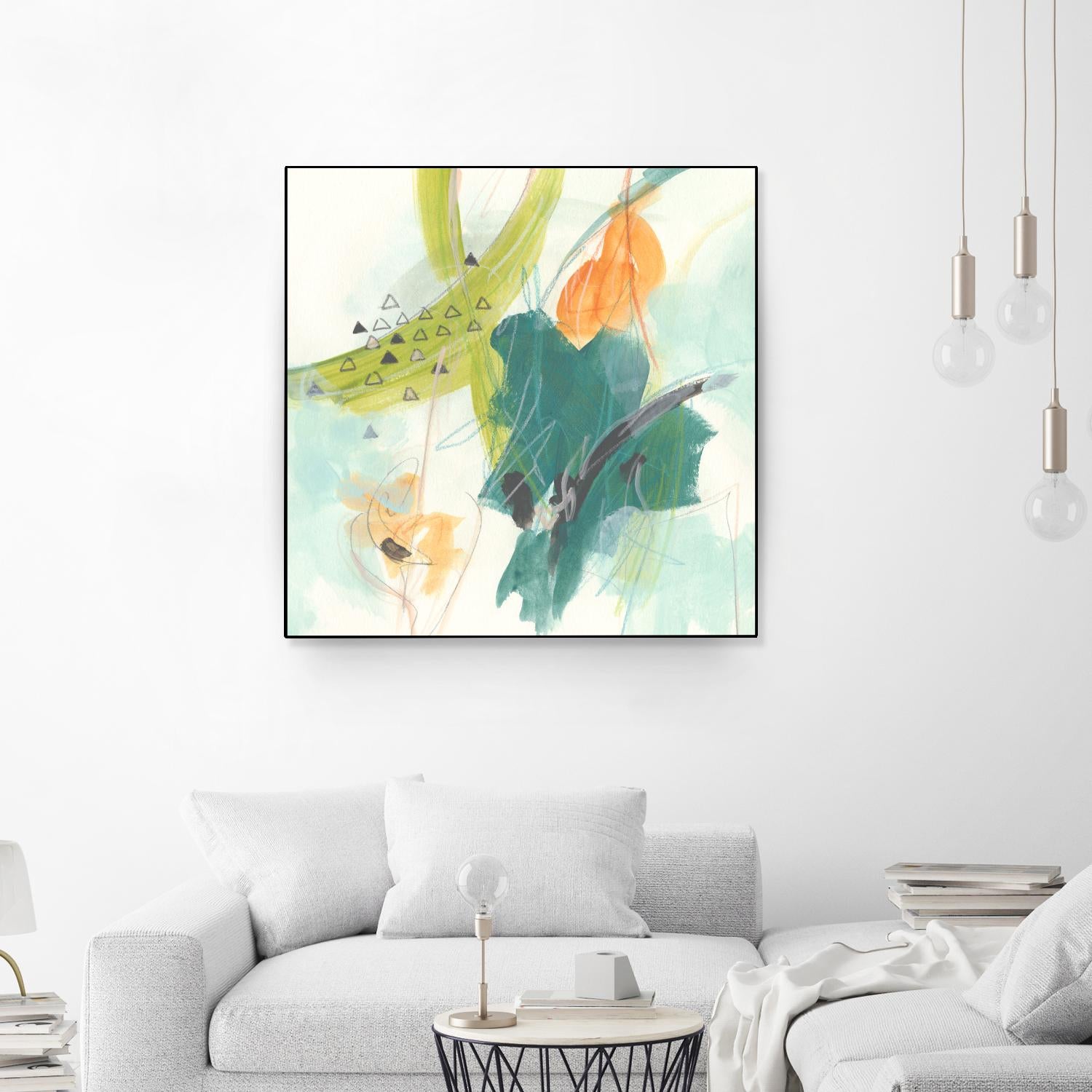 Skipping Stones I by June Erica Vess on GIANT ART - blue abstract