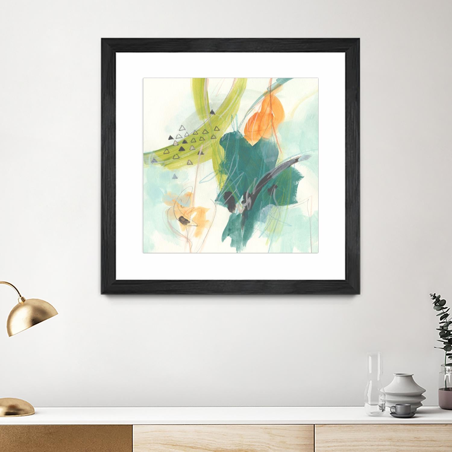 Skipping Stones I by June Erica Vess on GIANT ART - blue abstract