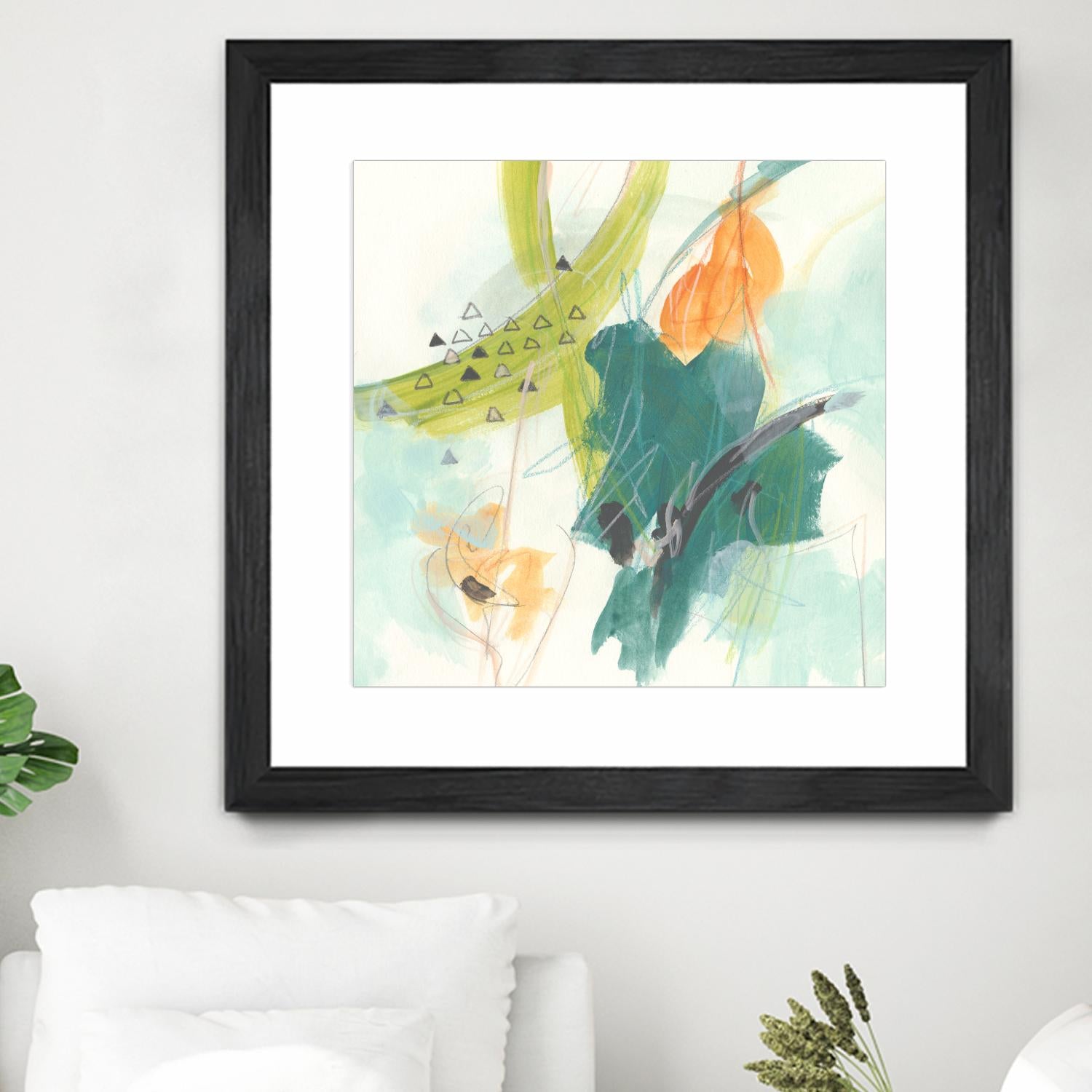 Skipping Stones I by June Erica Vess on GIANT ART - blue abstract