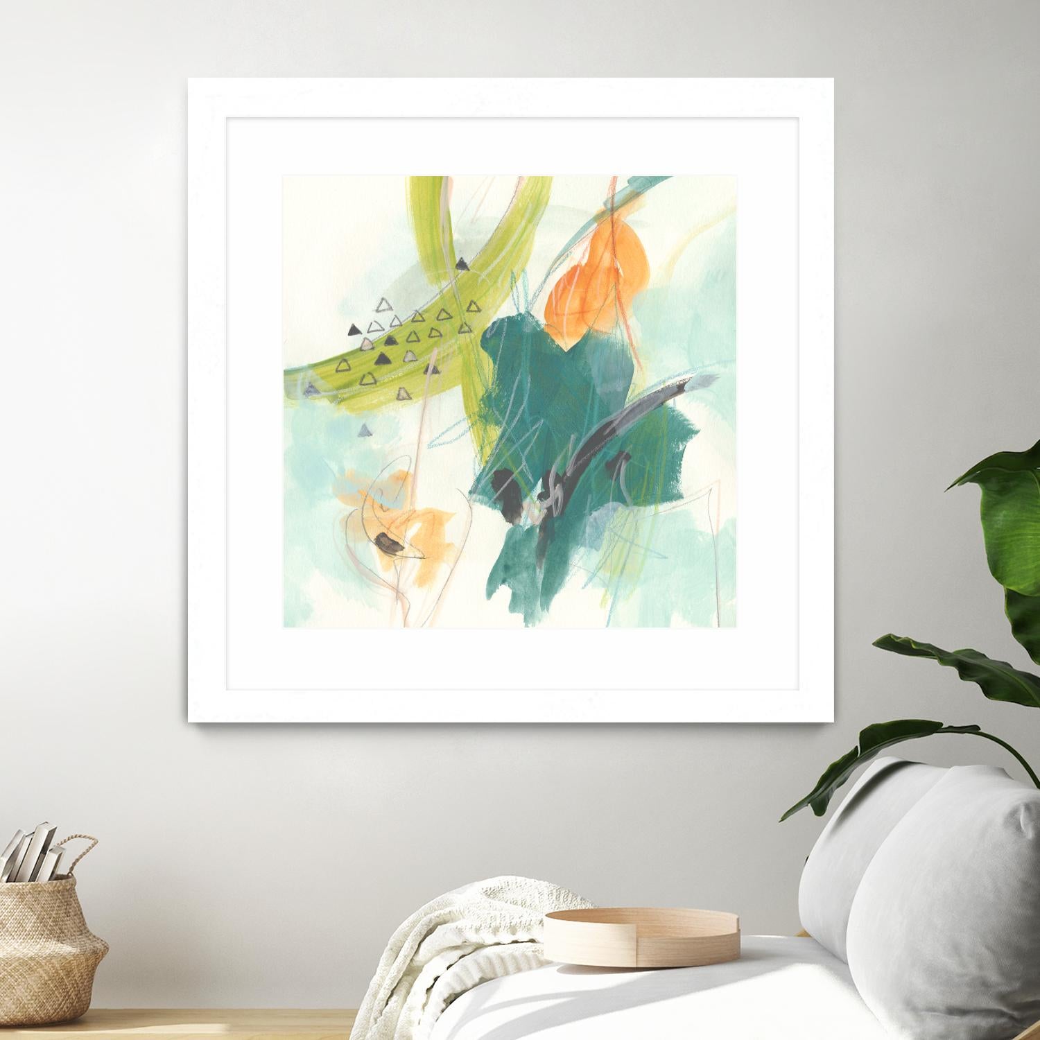 Skipping Stones I by June Erica Vess on GIANT ART - blue abstract