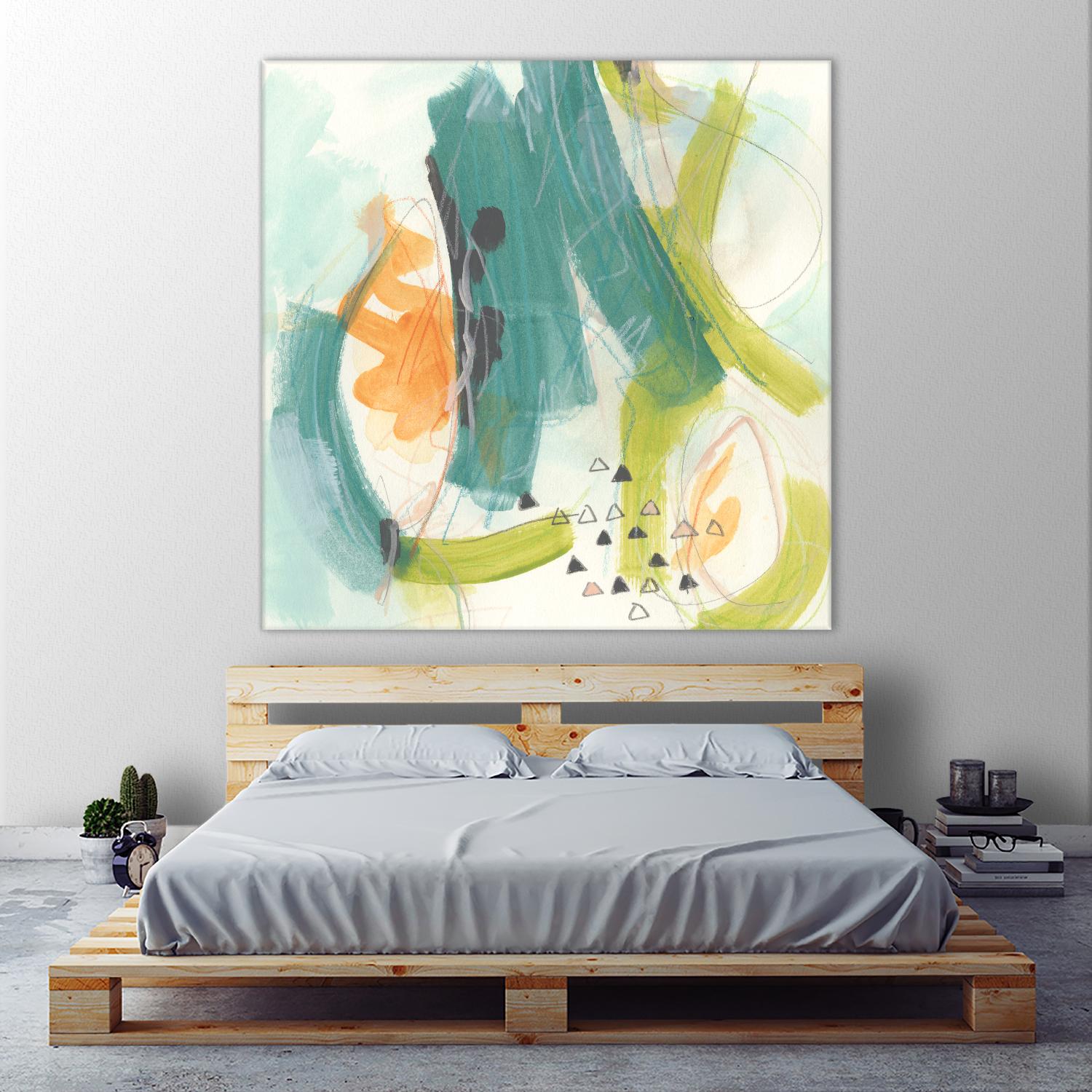 Skipping Stones II by June Erica Vess on GIANT ART - blue abstract