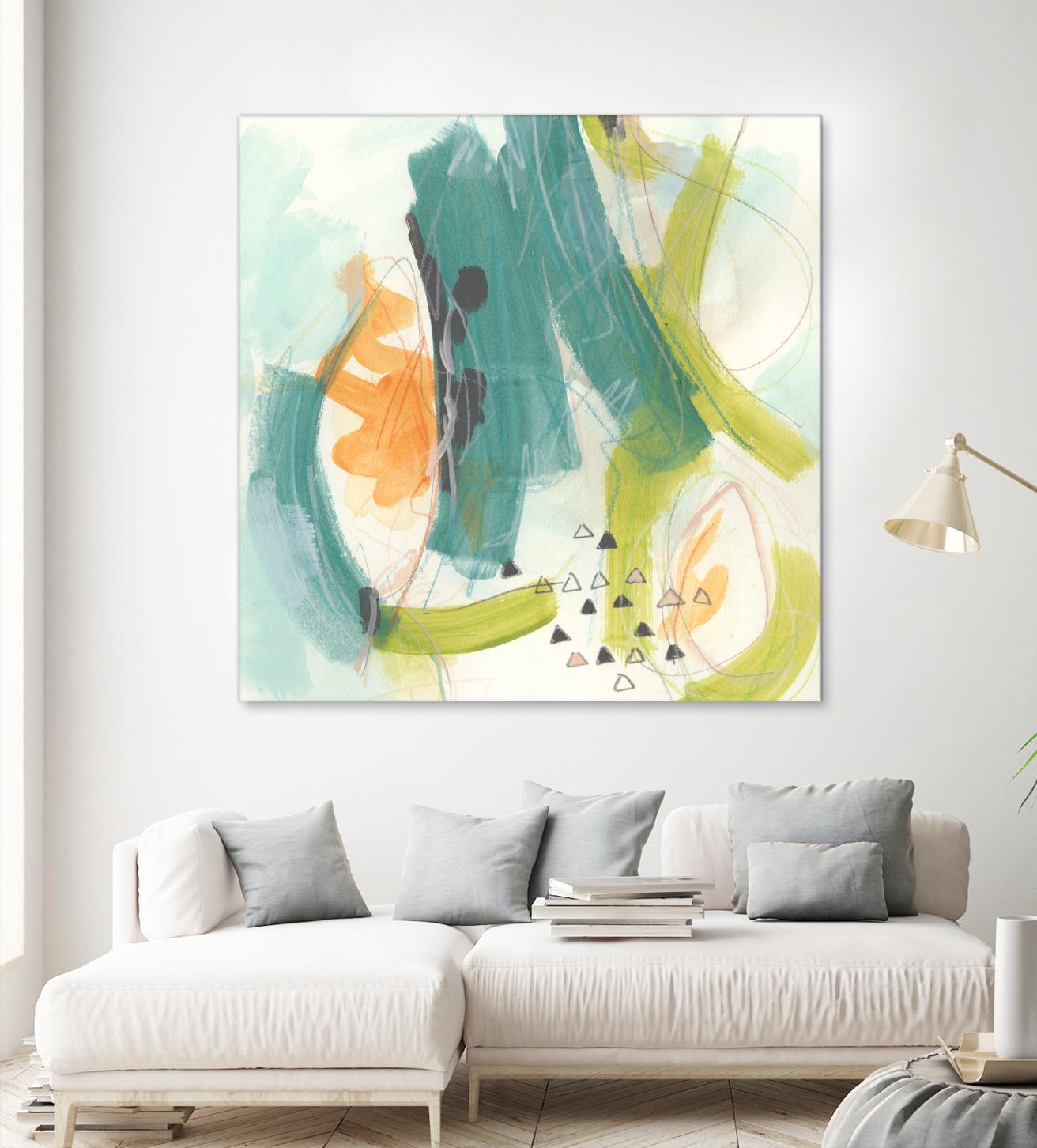 Skipping Stones II by June Erica Vess on GIANT ART - blue abstract