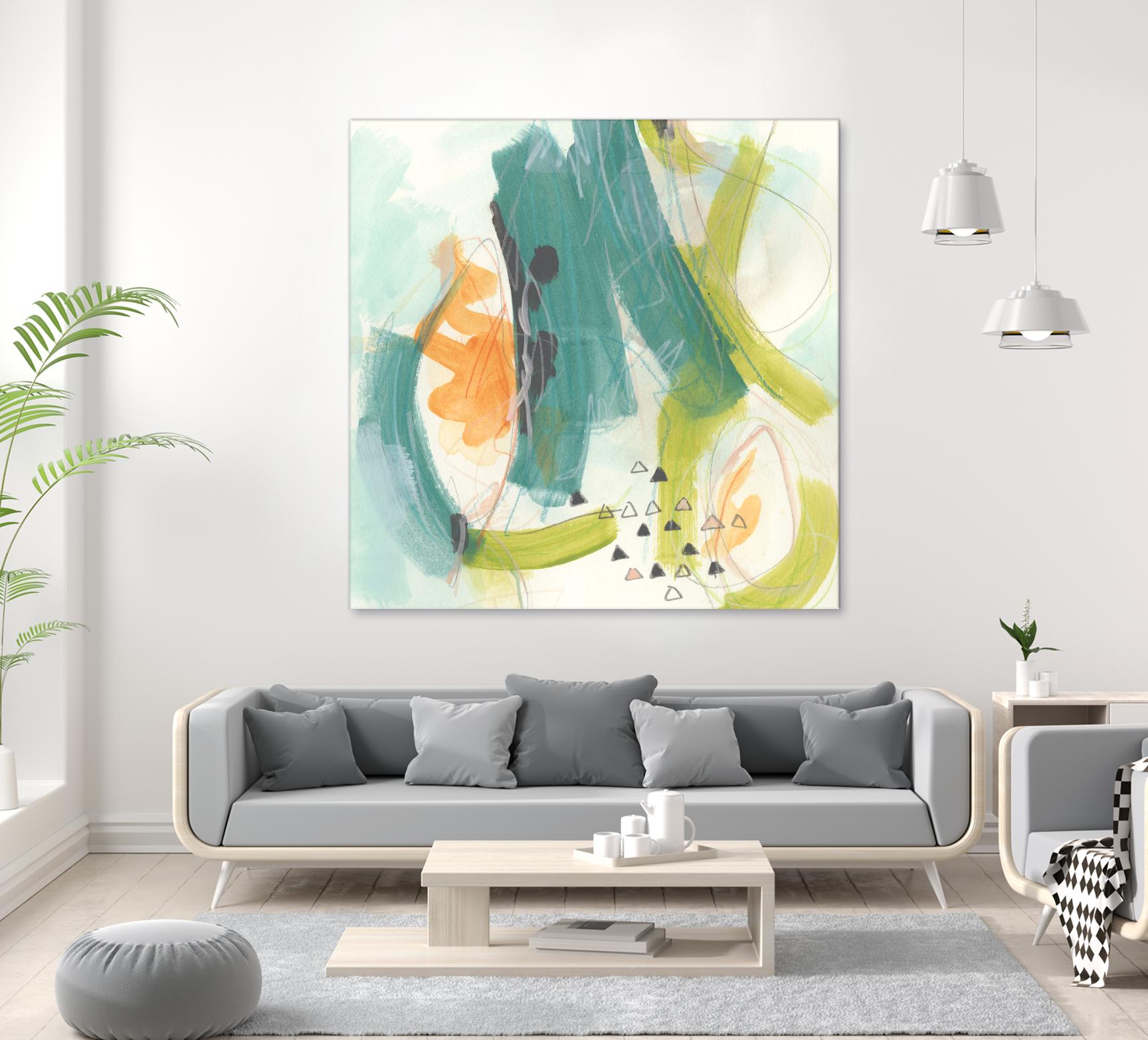 Skipping Stones II by June Erica Vess on GIANT ART - blue abstract