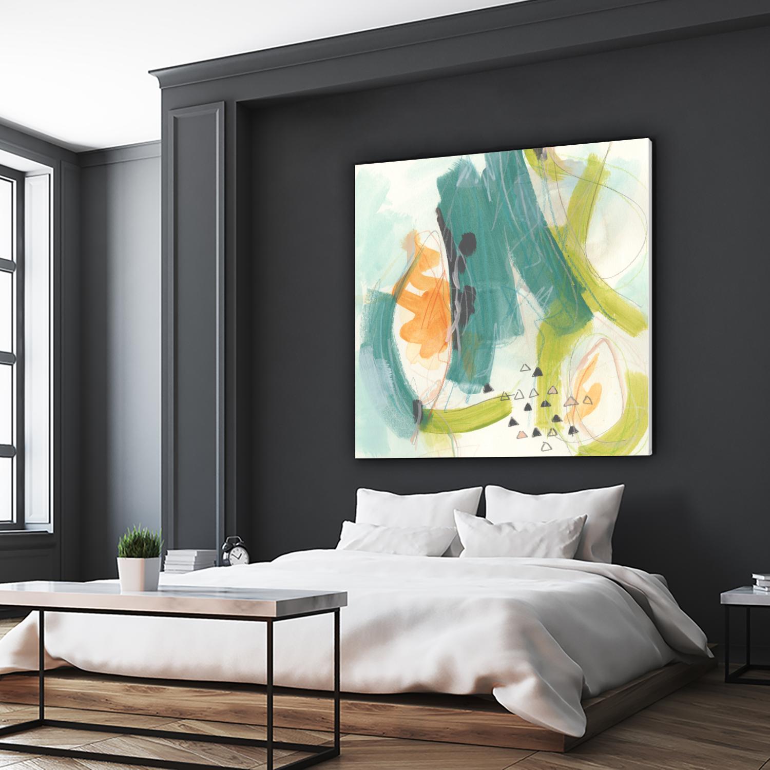 Skipping Stones II by June Erica Vess on GIANT ART - blue abstract