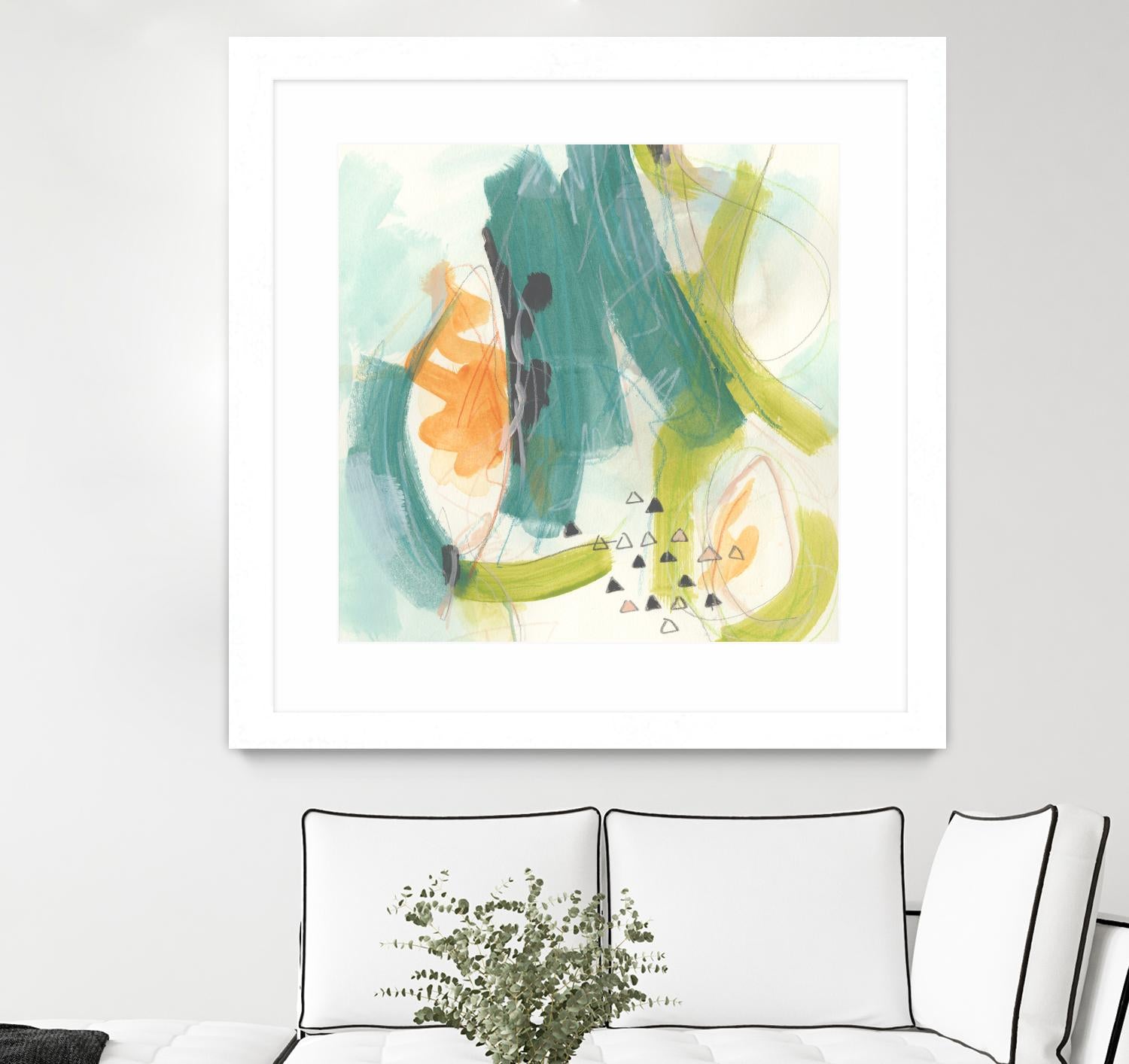 Skipping Stones II by June Erica Vess on GIANT ART - blue abstract