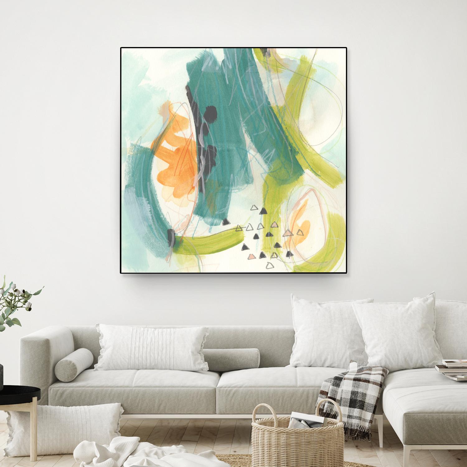 Skipping Stones II by June Erica Vess on GIANT ART - blue abstract