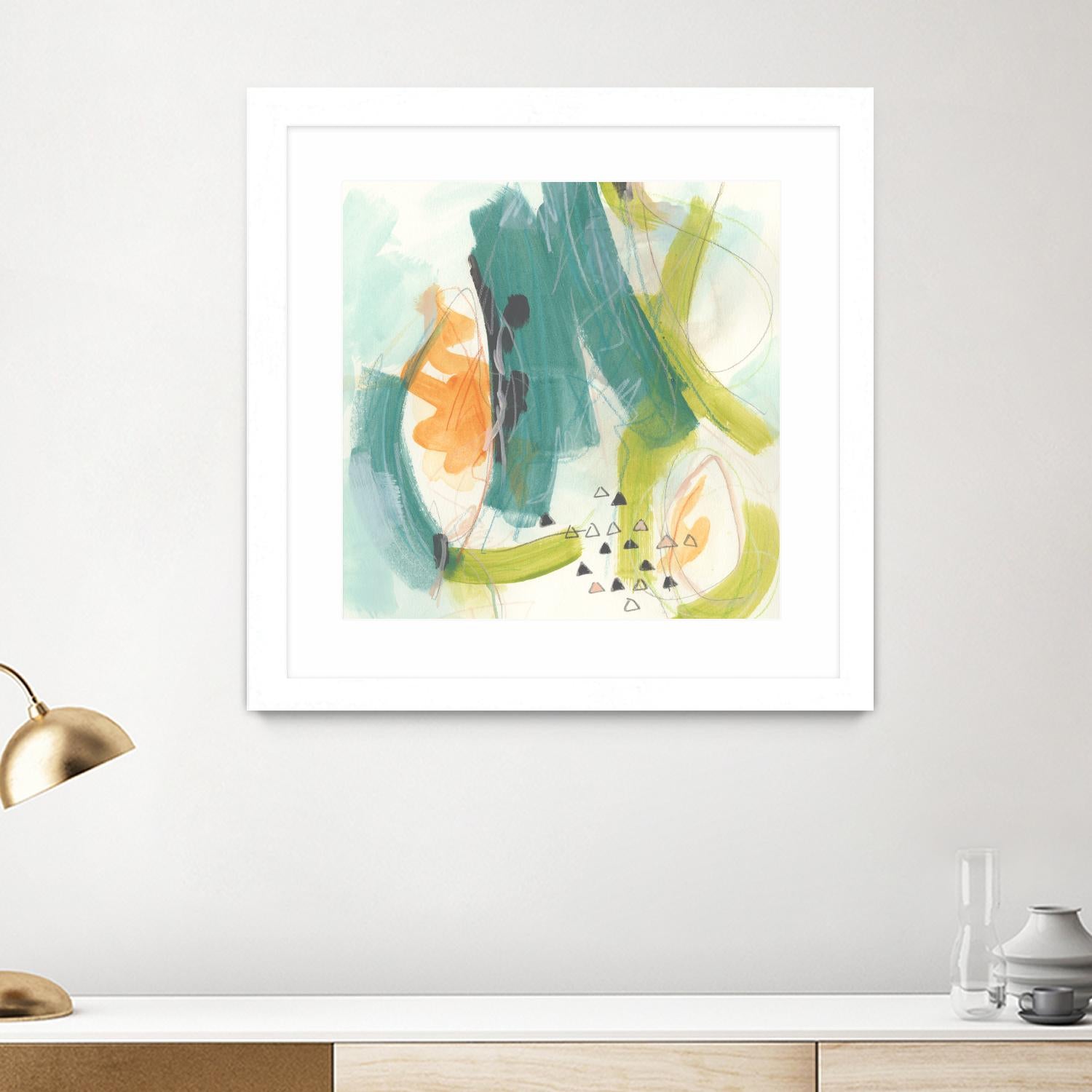 Skipping Stones II by June Erica Vess on GIANT ART - blue abstract