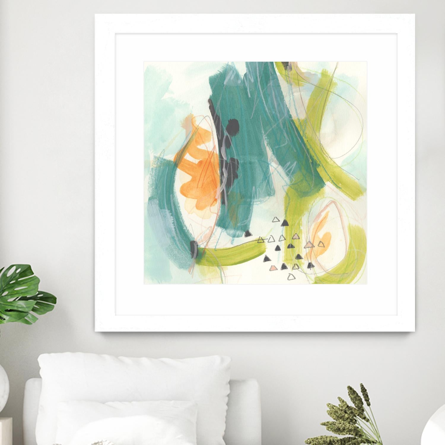 Skipping Stones II by June Erica Vess on GIANT ART - blue abstract