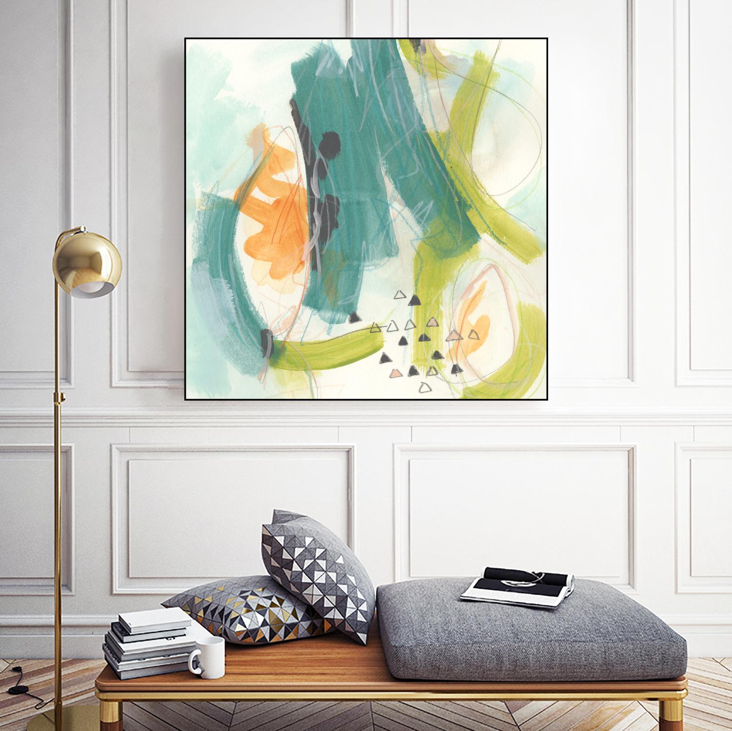 Skipping Stones II by June Erica Vess on GIANT ART - blue abstract