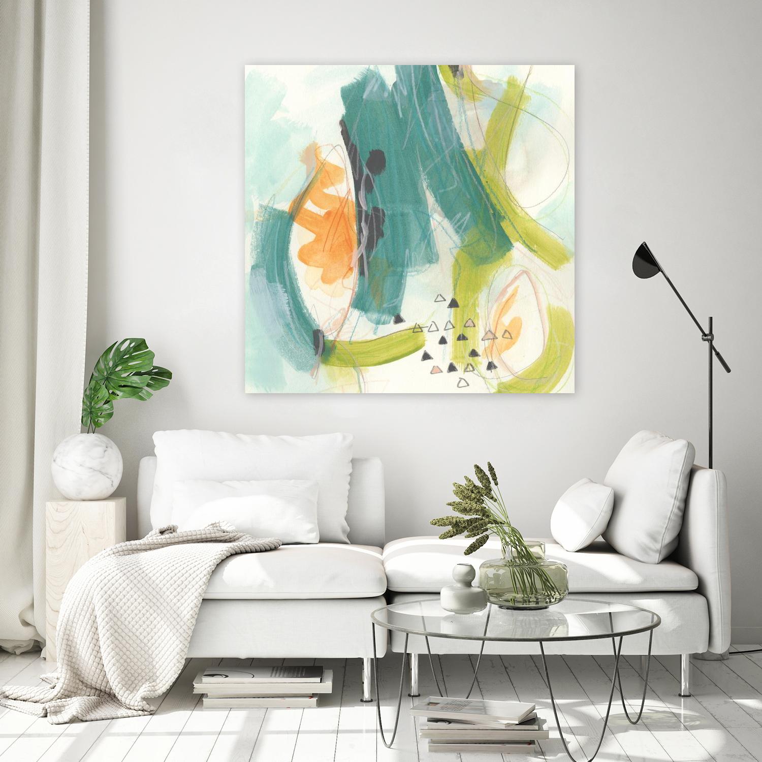 Skipping Stones II by June Erica Vess on GIANT ART - blue abstract