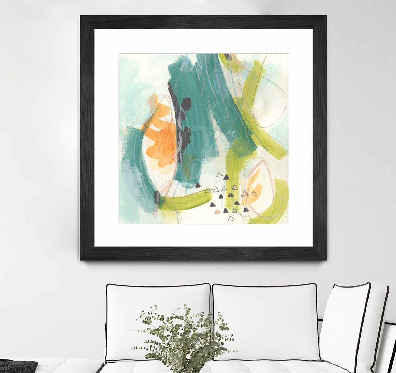 Skipping Stones II by June Erica Vess on GIANT ART - blue abstract