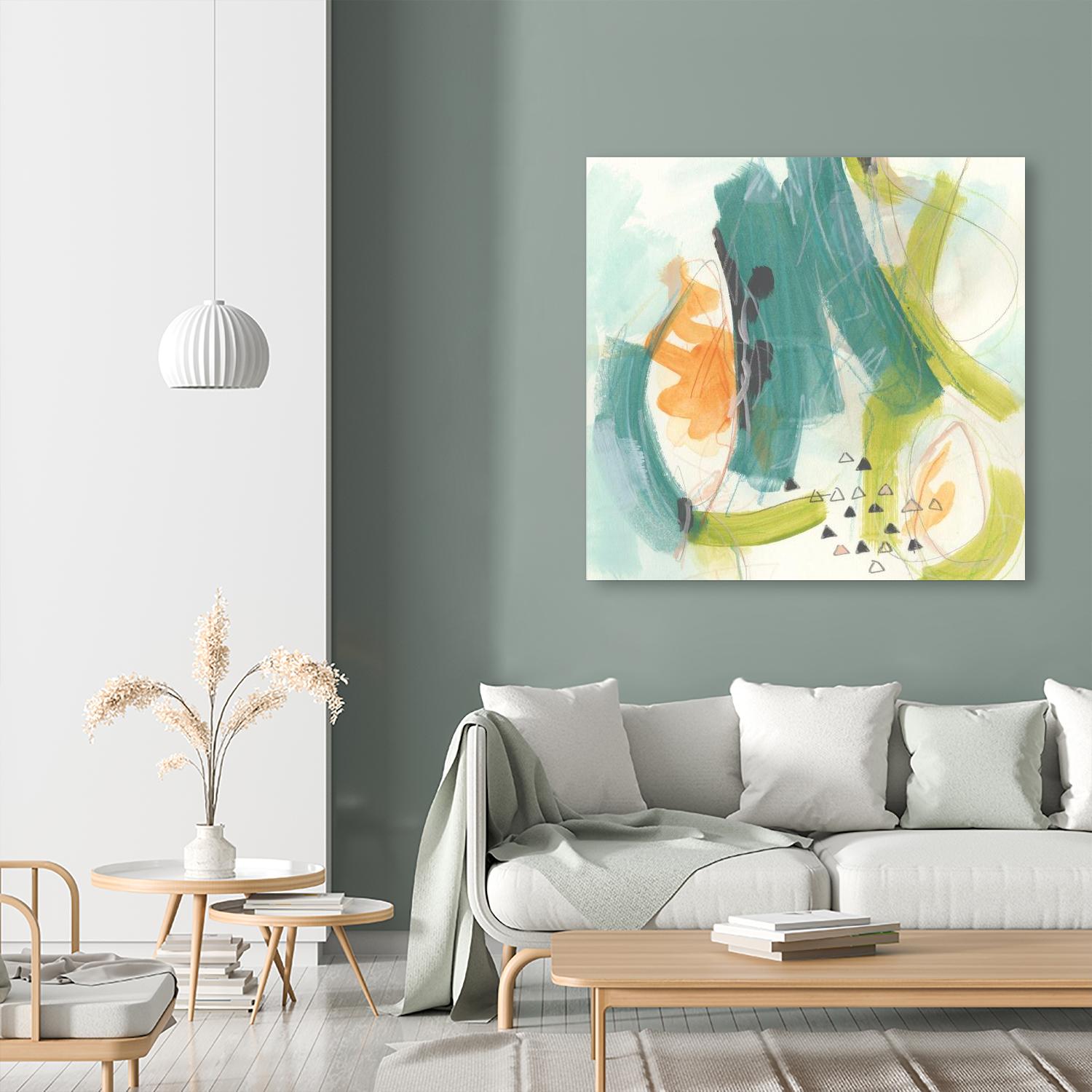 Skipping Stones II by June Erica Vess on GIANT ART - blue abstract