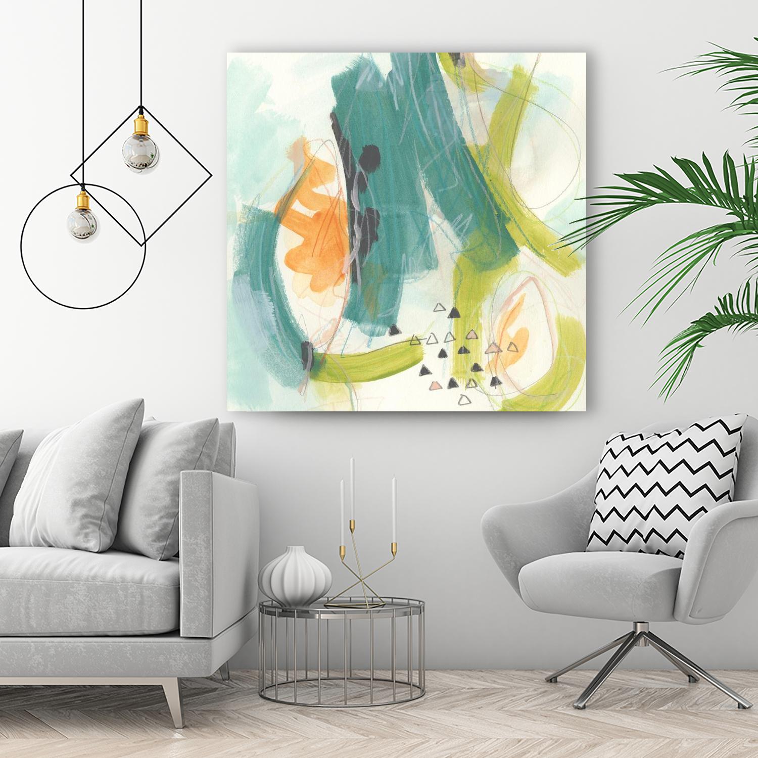 Skipping Stones II by June Erica Vess on GIANT ART - blue abstract