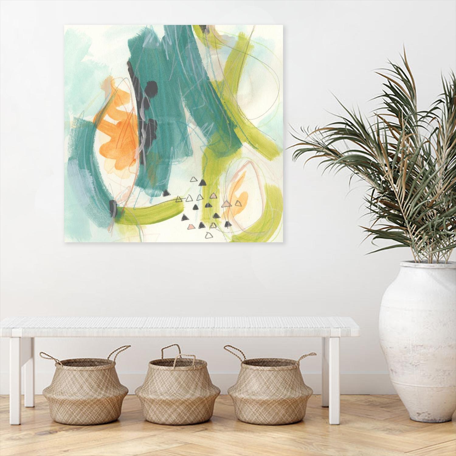 Skipping Stones II by June Erica Vess on GIANT ART - blue abstract