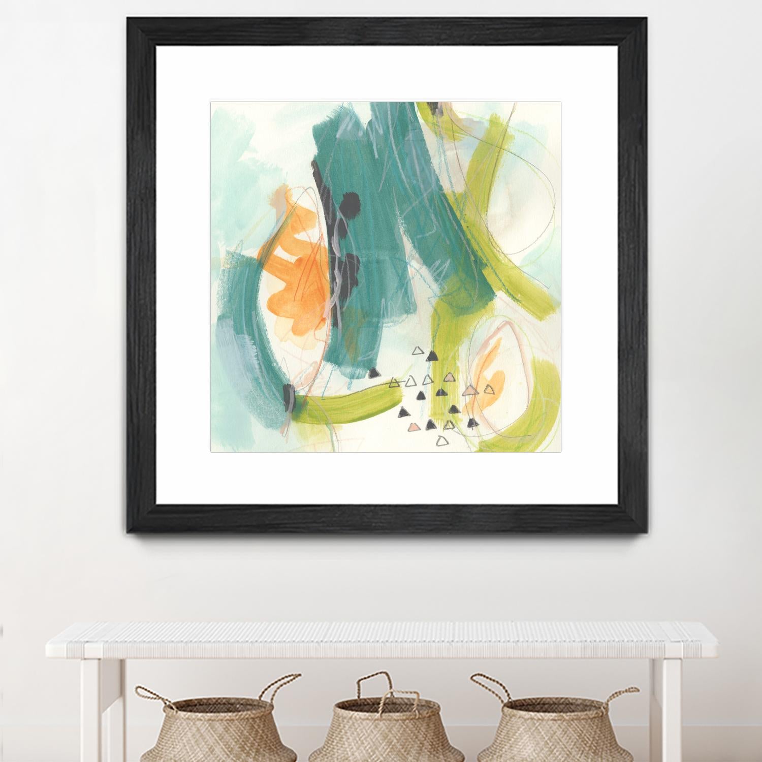 Skipping Stones II by June Erica Vess on GIANT ART - blue abstract