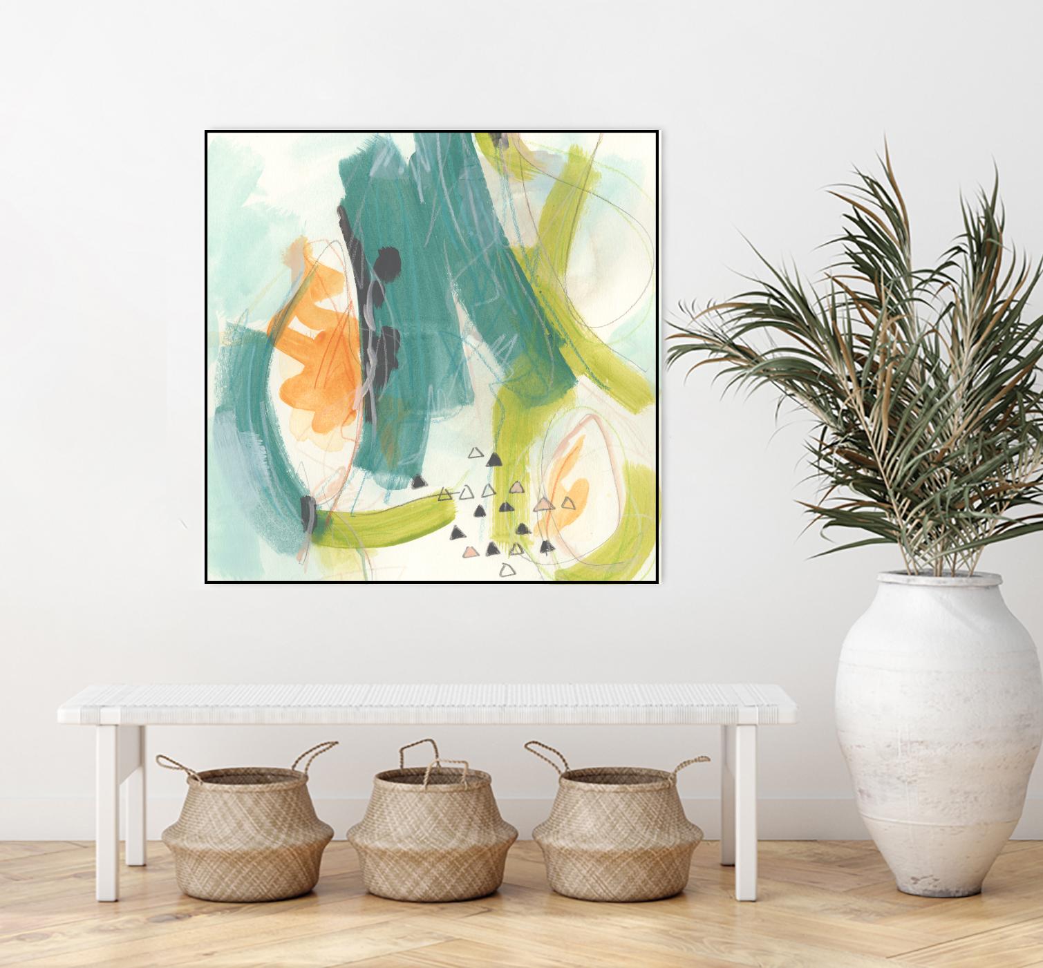 Skipping Stones II by June Erica Vess on GIANT ART - blue abstract