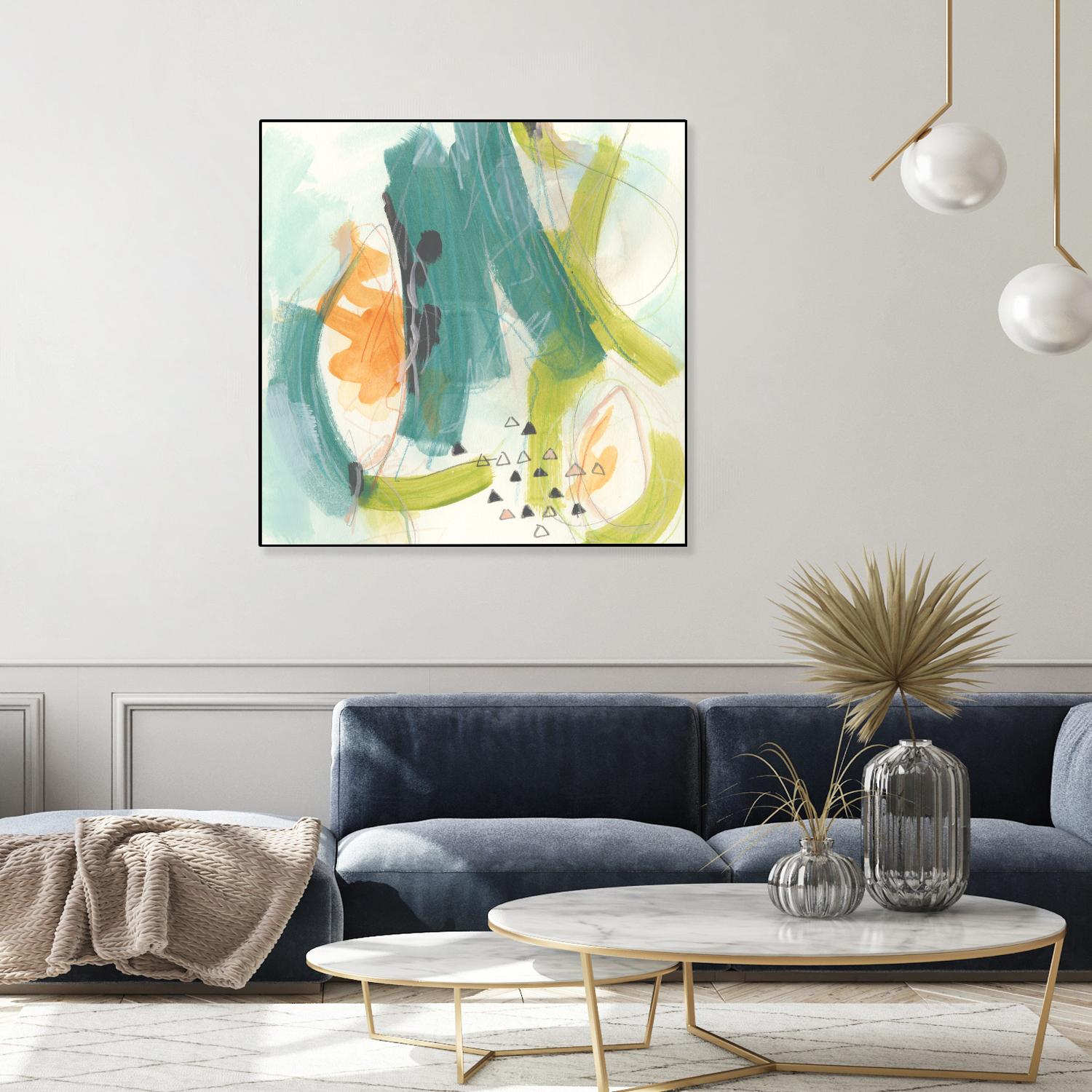 Skipping Stones II by June Erica Vess on GIANT ART - blue abstract