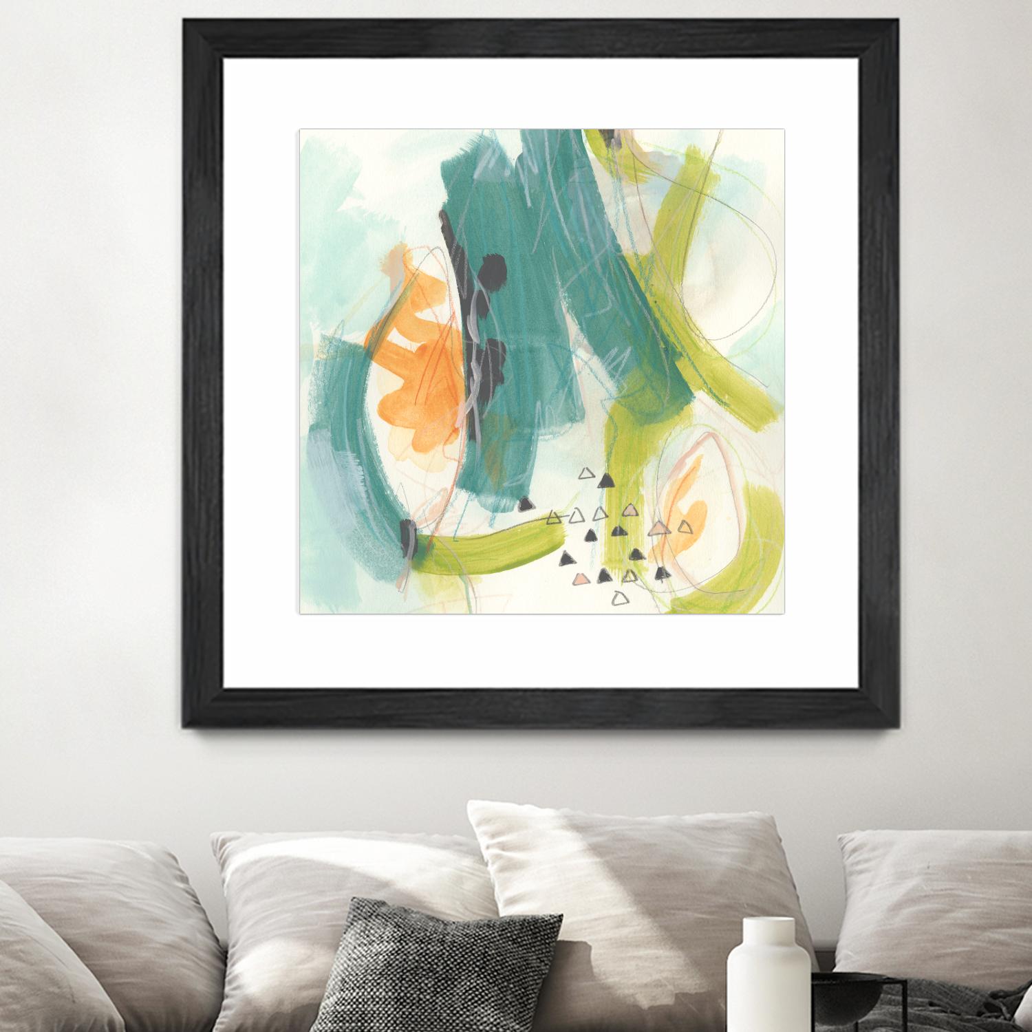 Skipping Stones II by June Erica Vess on GIANT ART - blue abstract