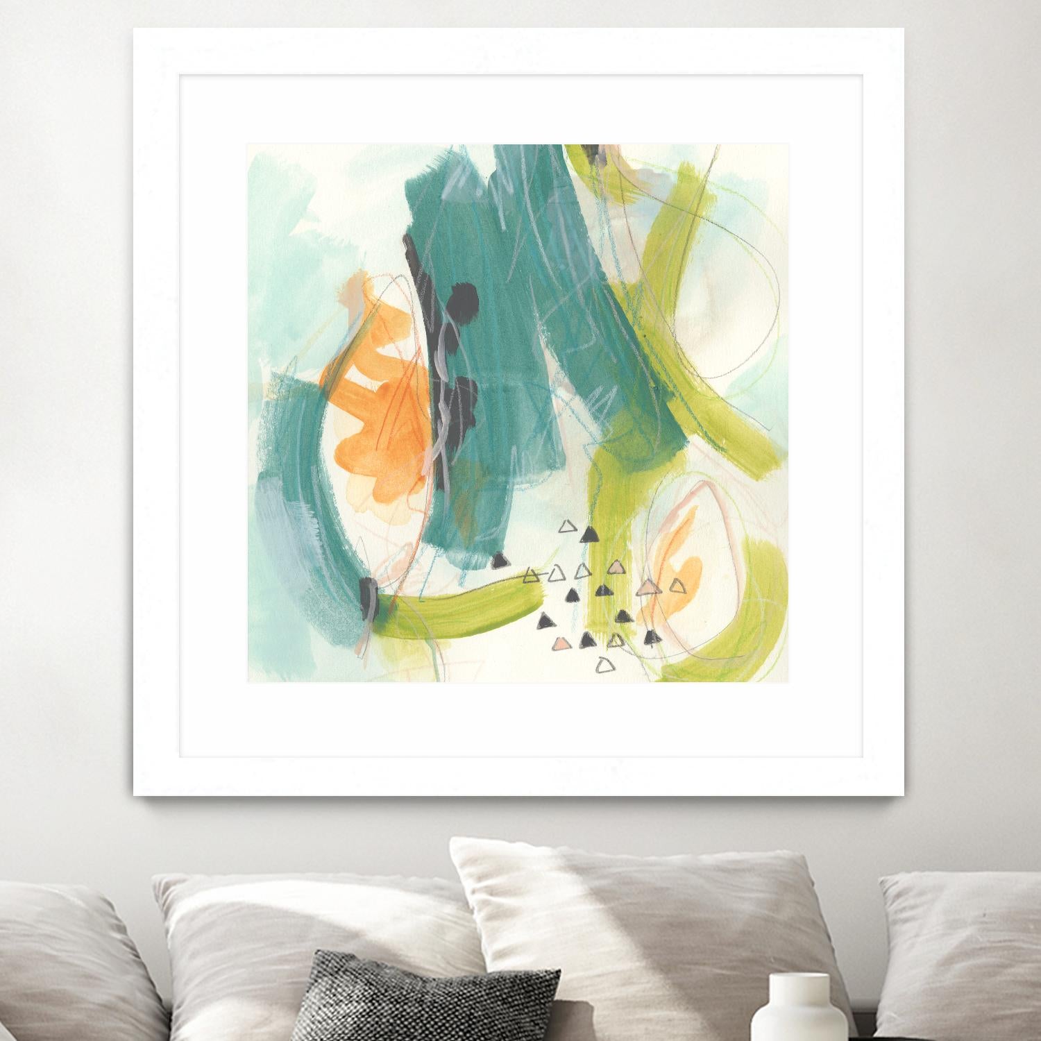 Skipping Stones II by June Erica Vess on GIANT ART - blue abstract