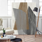 Triangle Stripes I by Jennifer Goldberger on GIANT ART - brown abstract