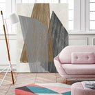 Triangle Stripes I by Jennifer Goldberger on GIANT ART - brown abstract