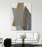 Triangle Stripes I by Jennifer Goldberger on GIANT ART - brown abstract