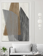 Triangle Stripes I by Jennifer Goldberger on GIANT ART - brown abstract