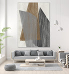 Triangle Stripes I by Jennifer Goldberger on GIANT ART - brown abstract