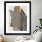 Triangle Stripes I by Jennifer Goldberger on GIANT ART - brown abstract