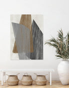 Triangle Stripes I by Jennifer Goldberger on GIANT ART - brown abstract
