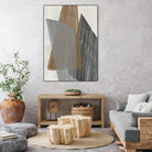 Triangle Stripes I by Jennifer Goldberger on GIANT ART - brown abstract