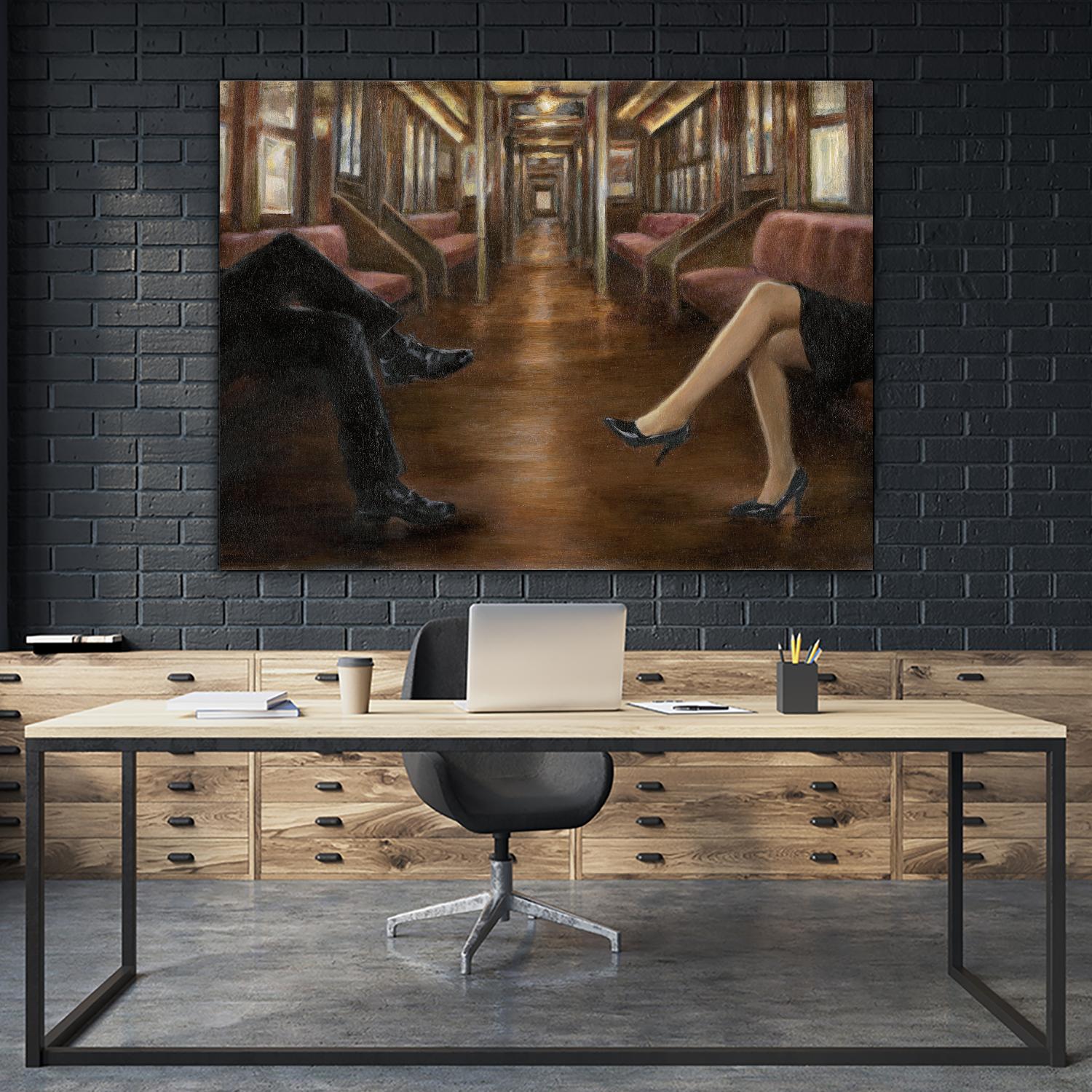 Last Stop by Ethan Harper on GIANT ART - brown fashion