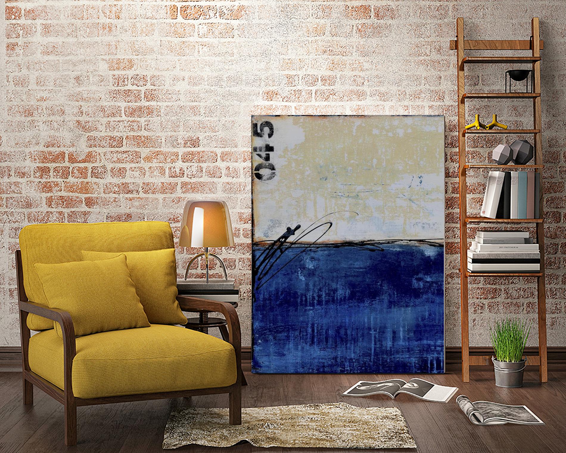 Beach 45 I by Erin Ashley on GIANT ART - blue abstract